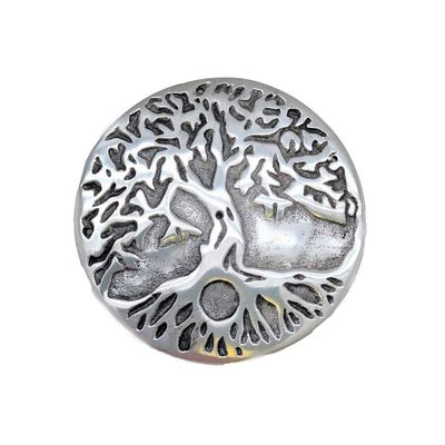 4.75&quot; Tree of Life Metal Incense Burner, SKU IB26, UPC 6016015512562