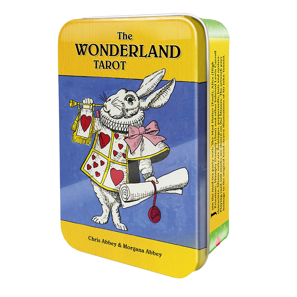 Wonderland Tarot Deck in a Tin by Chris Abbey, Morgana Abbey, SKU UG-WTT78, UPC 6016208098088