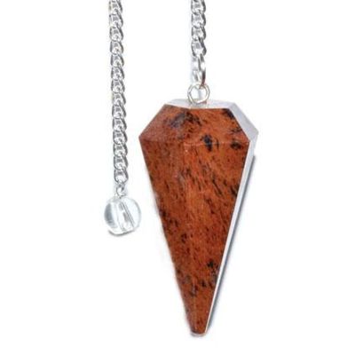 6-Sided Pendulum - Mahogany Obsidian, SKU PEND-34, UPC 6016205413488