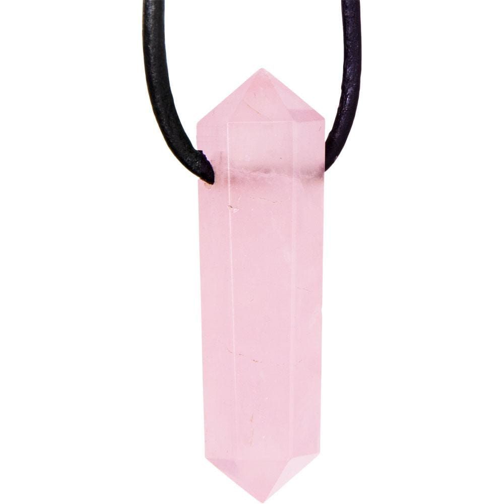 Double Terminated Point Necklace - Rose Quartz, SKU KH-99154, UPC 6016200962981