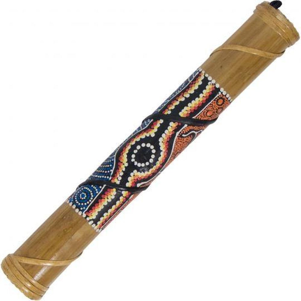 16&quot; Bamboo Rainstick - Dot Painted, SKU KH-31003, UPC 6016226556508