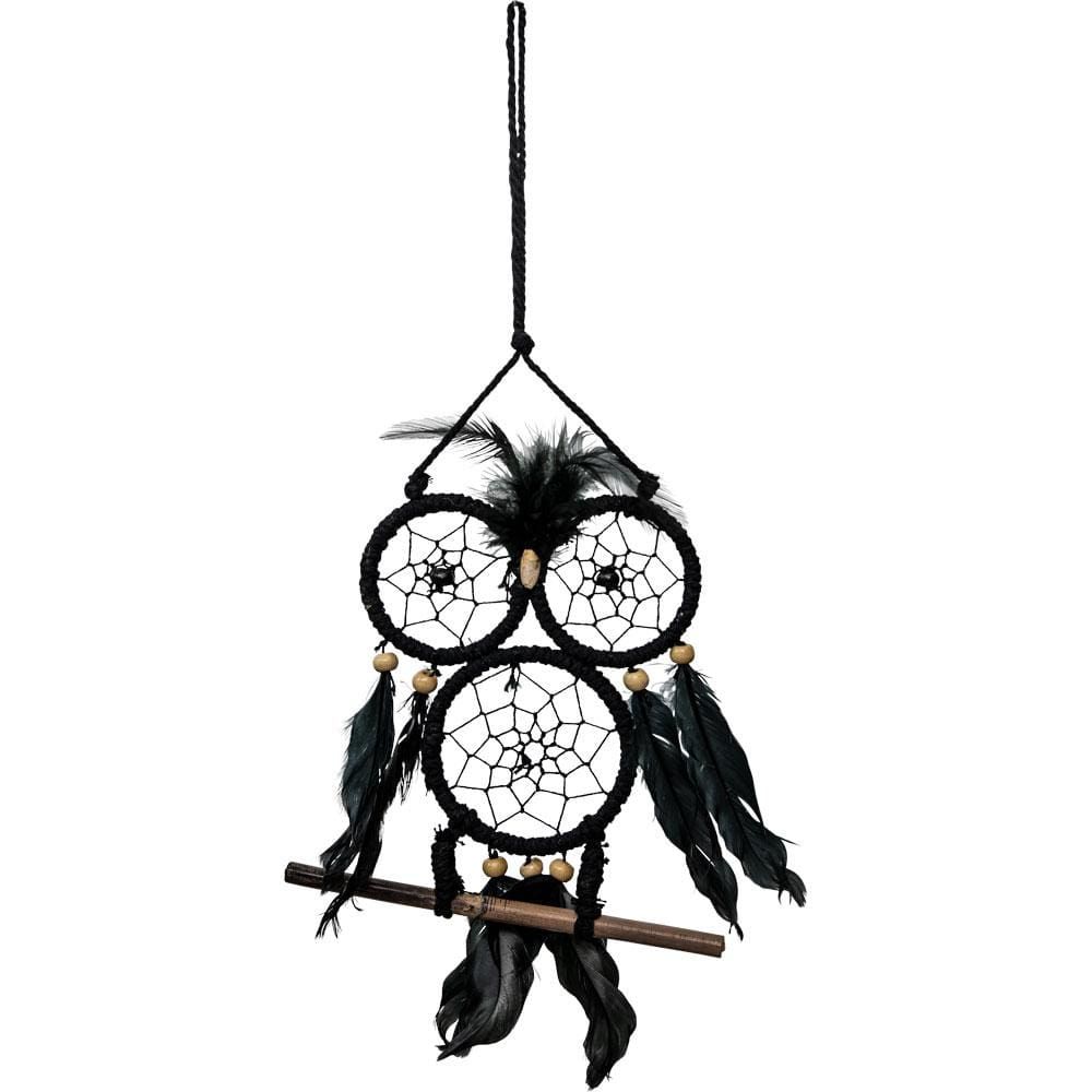 16&quot; Dream Catcher - Perched Wise Owl, SKU KH-30241, UPC 6016214872856