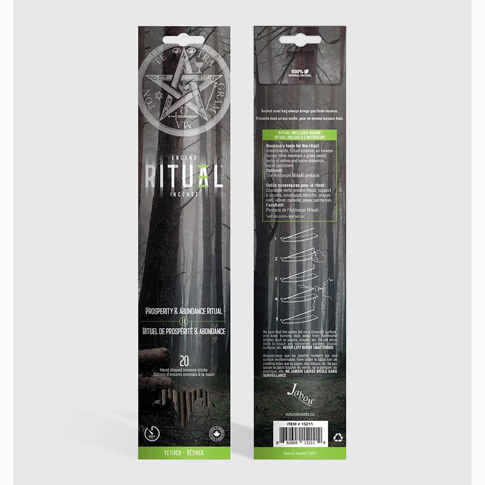 Ritual Incense 20 Sticks - Prosperity &amp; Abundance, SKU KH-IN-72522, UPC 6016011999909
