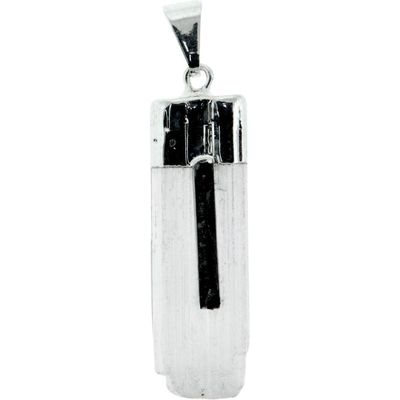 Selenite Pendant - Black Tourmaline, SKU KH-99122, UPC 6016201451408