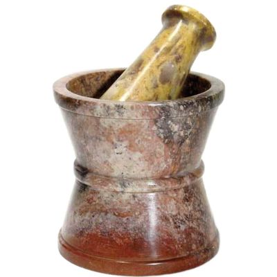 3&quot; Traditional Soapstone Mortar &amp; Pestle Set, SKU SOB26, UPC 6016200337383