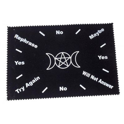 8&quot; x 12&quot; Triple Moon Pentagram Pendulum Mat, SKU PMT-TG, UPC 6016203367387