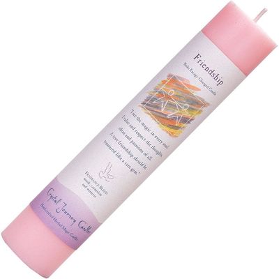 Reiki Charged Herbal 1.5&quot; x 7&quot; Pillar Candle - Friendship, SKU KH-84410, UPC 6016201664617
