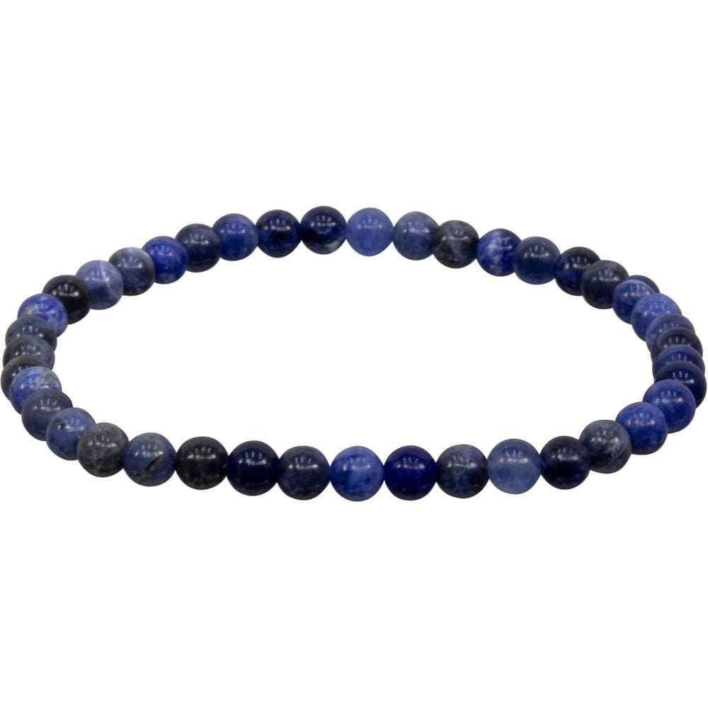 4 mm Elastic Bracelet Round Beads - Sodalite, SKU KH-98339, UPC 6016205115115