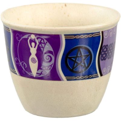 5&quot; Ceramic Smudge Pot - Pagan, SKU KH-44002, UPC 6016209989941