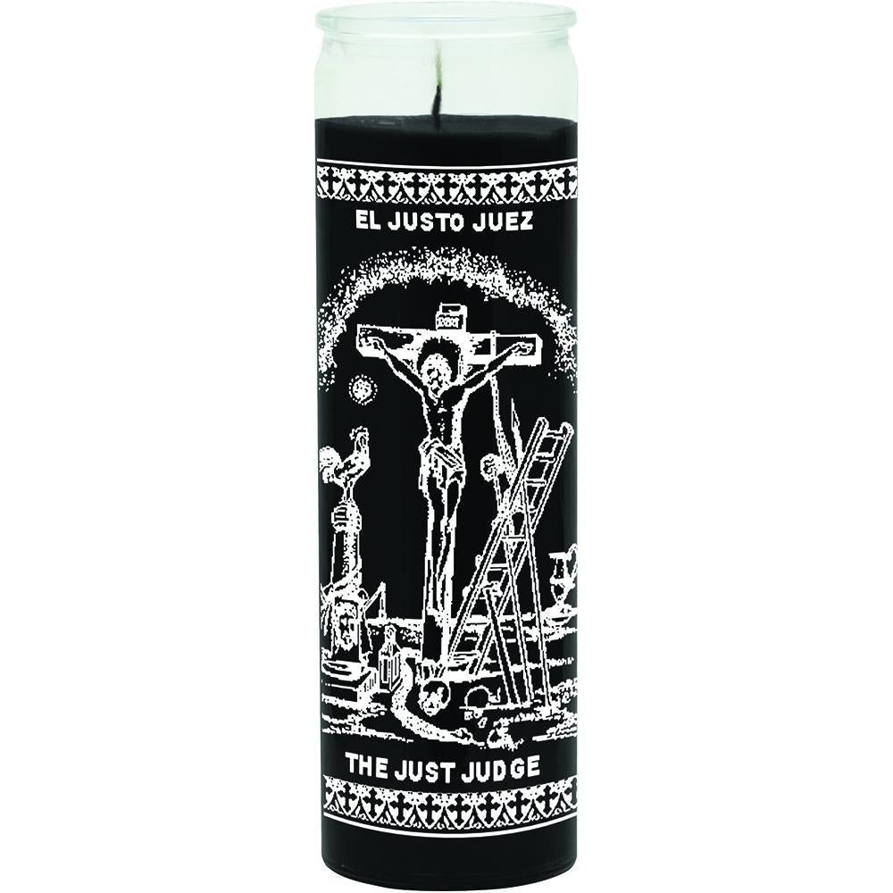 7 Day Glass Candle Just. Judge - Black, SKU WP-575-465-01, UPC 6016208065073