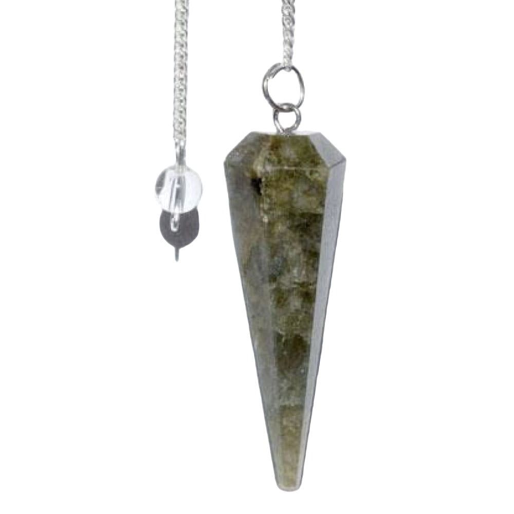 6-Sided Pendulum - Labradorite, SKU PEND-21, UPC 6016200973949