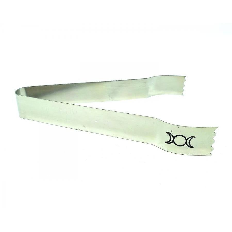 5.75&quot; Stainless Steel Tongs for Charcoal - Triple Moon, SKU CTTM, UPC 6016215148165