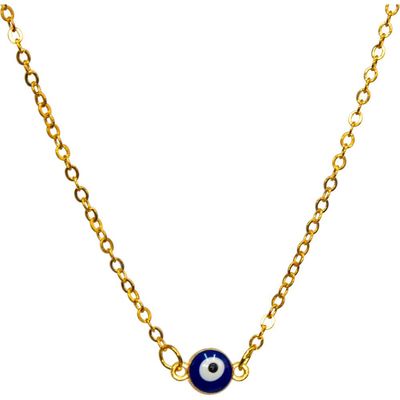 Evil Eye Protection Necklace - Mini Evil Eye - Gold, SKU KH-99335, UPC 6016004863835