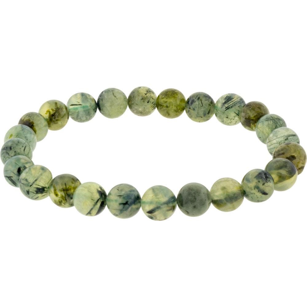 8 mm Elastic Bracelet Round Beads - Prehnite, SKU KH-98778, UPC 6016205829821