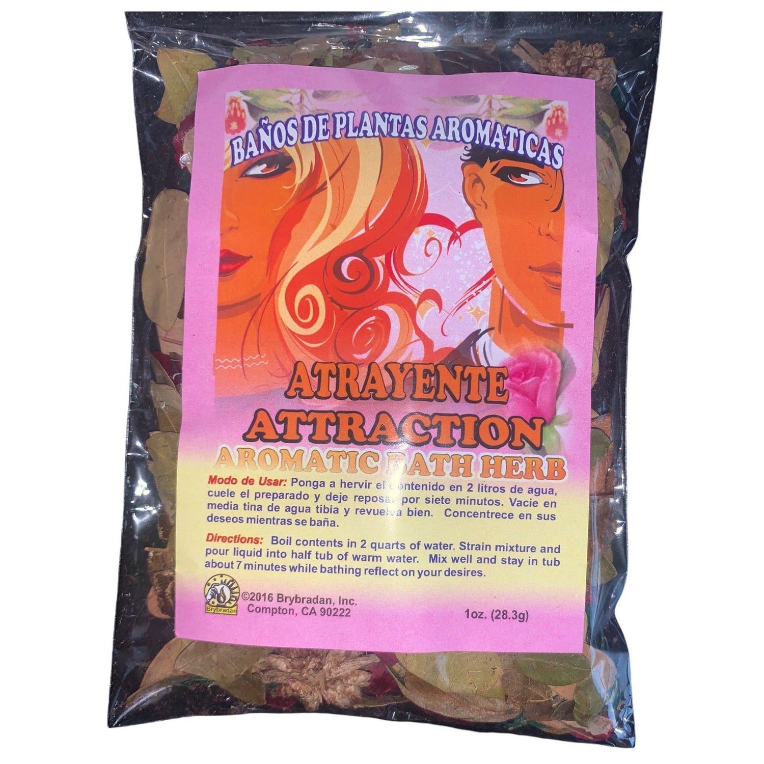 Brybradan Aromatic Bath Herbs - Attraction (Atraccion), SKU RM-601025, UPC 6016202414426