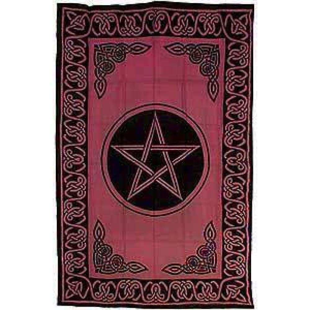 72&quot; x 108&quot; Pentagram Tapestry Red &amp; Black, SKU CPS-PR, UPC 6016214957935