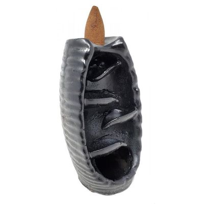 5.5&quot; Polyresin Backflow Incense Burner - Smoke Fountain, SKU BFL-02, UPC 6016221363316
