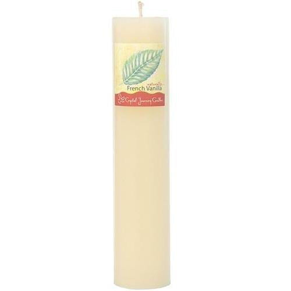 Traditional 1.5&quot; x 7&quot; Pillar Candle - French Vanilla, SKU CJ-TP026, UPC 700317056720