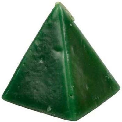 3&quot; Pyramid Candle - Green (Cherry), SKU RM-11525, UPC 6016218730787