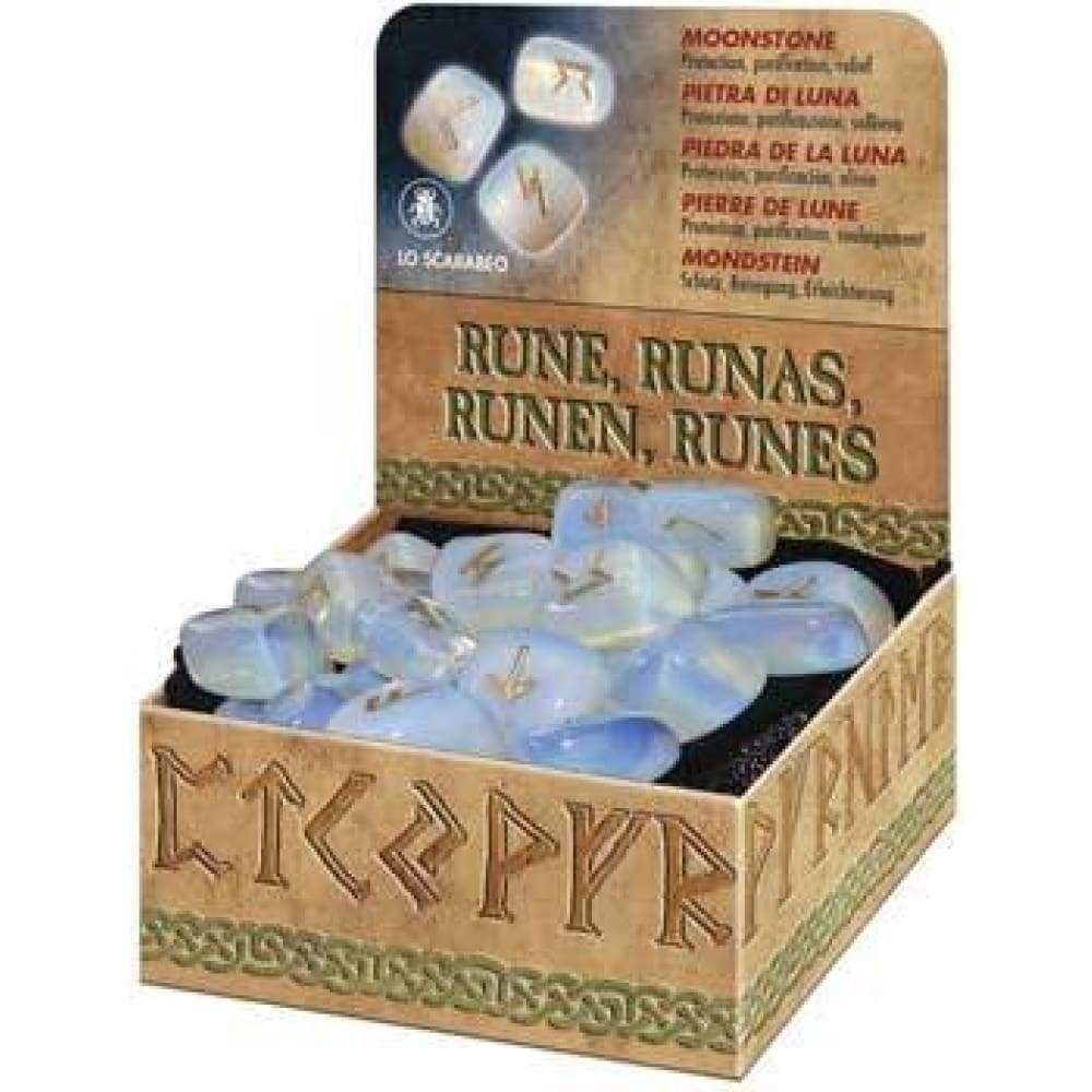 Moonstone Rune Set by Lo Scarabeo, SKU LW1267, UPC 6016212383378