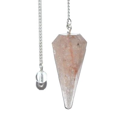 6-Sided Pendulum - Smoky Quartz, SKU PEND-50, UPC 6016202057043