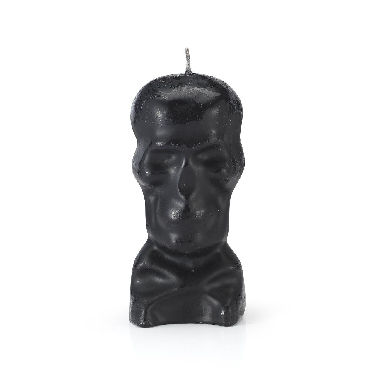 5.5&quot; Skull with Neck Candle - Black, SKU RM-10955, UPC 6016215361342