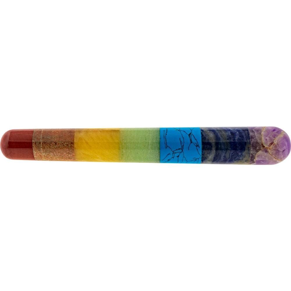 Gemstone Smooth Massage Wand - Chakras, SKU KH-76142, UPC 6016222815876