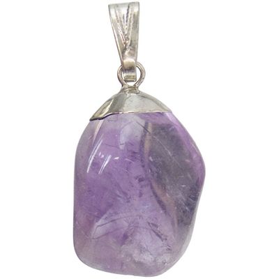 Tumbled Stone Pendant - Amethyst, SKU KH-98946, UPC 6016201910950