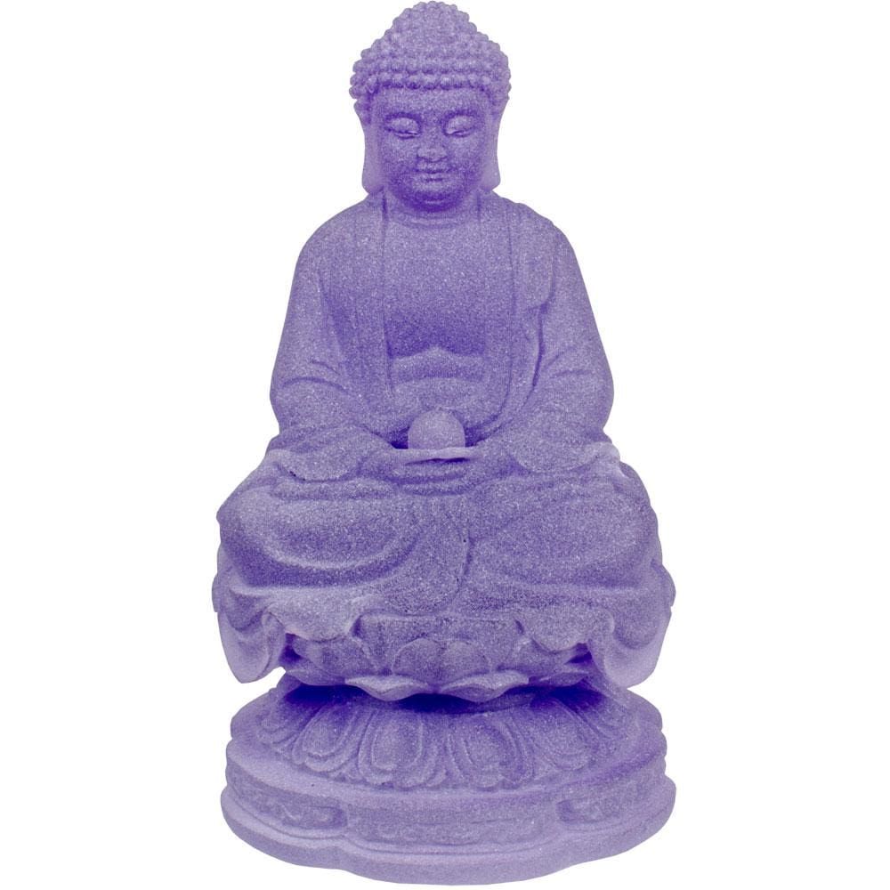 4.5&quot; Frosted Acrylic Feng Shui Figurines - Meditating Buddha - Purple, SKU KH-32264, UPC 6016209252…