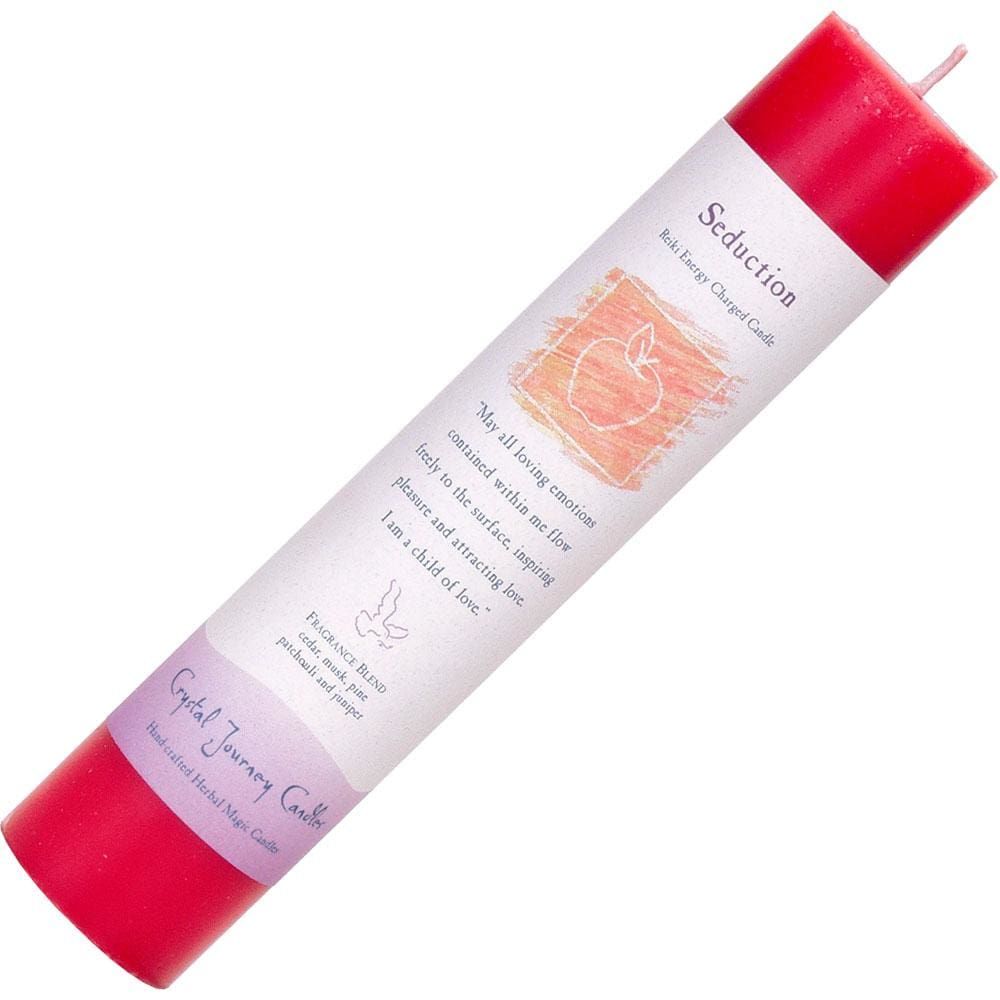 Reiki Charged Herbal 1.5&quot; x 7&quot; Pillar Candle - Seduction, SKU KH-84411, UPC 6016207078036