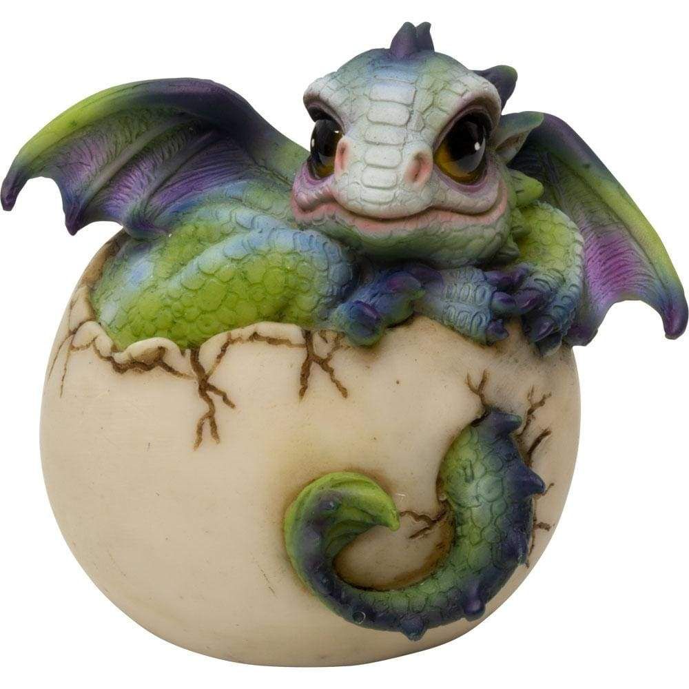 3.5&quot; Polyresin Hatching Dragon Figurine - Chilling, SKU KH-33464, UPC 6016202627666