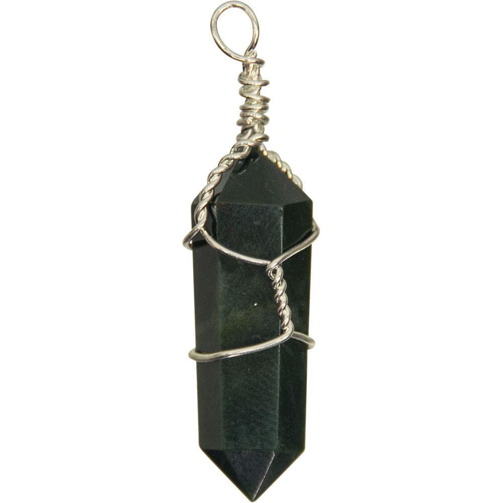 Wire Wrapped Point Pendant - Bloodstone, SKU KH-98714-D5, UPC 6016021963969
