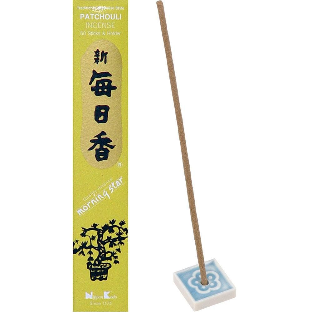 Morning Star Incense 50 Sticks - Patchouli (Box of 12 Packs), SKU KH-72705, UPC 6016206650639