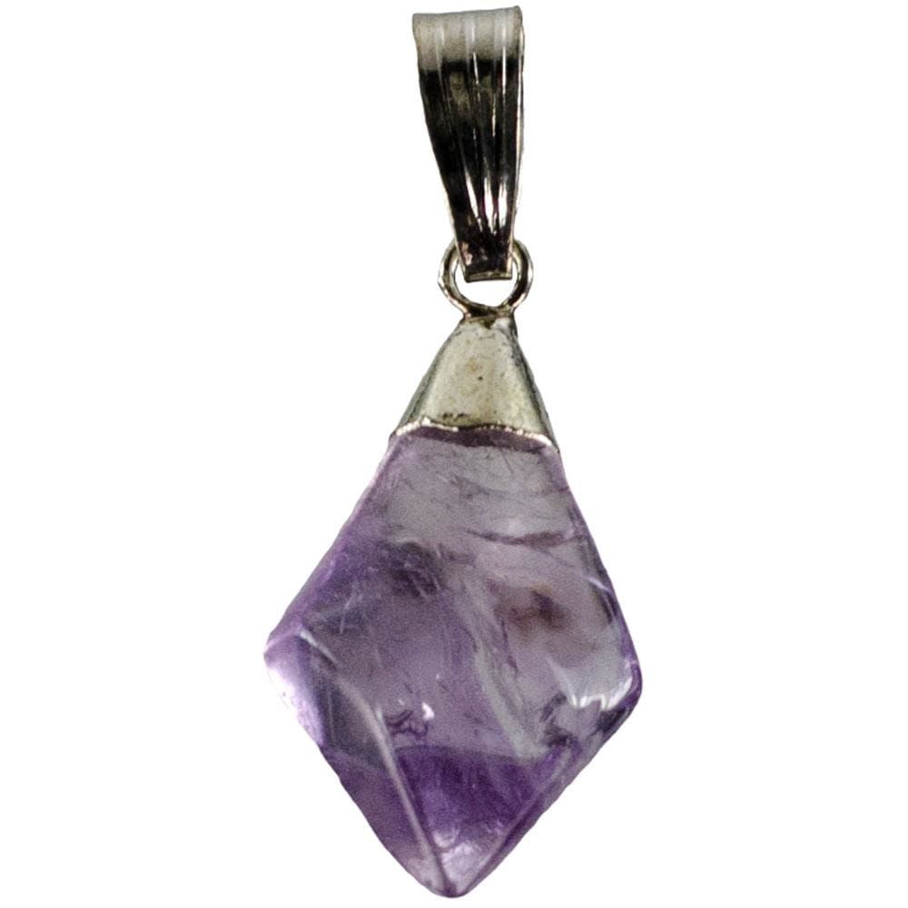 Diamond Shape Stone Pendant - Amethyst, SKU KH-97616, UPC 6016200041006