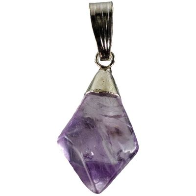 Diamond Shape Stone Pendant - Amethyst, SKU KH-97616, UPC 6016200041006
