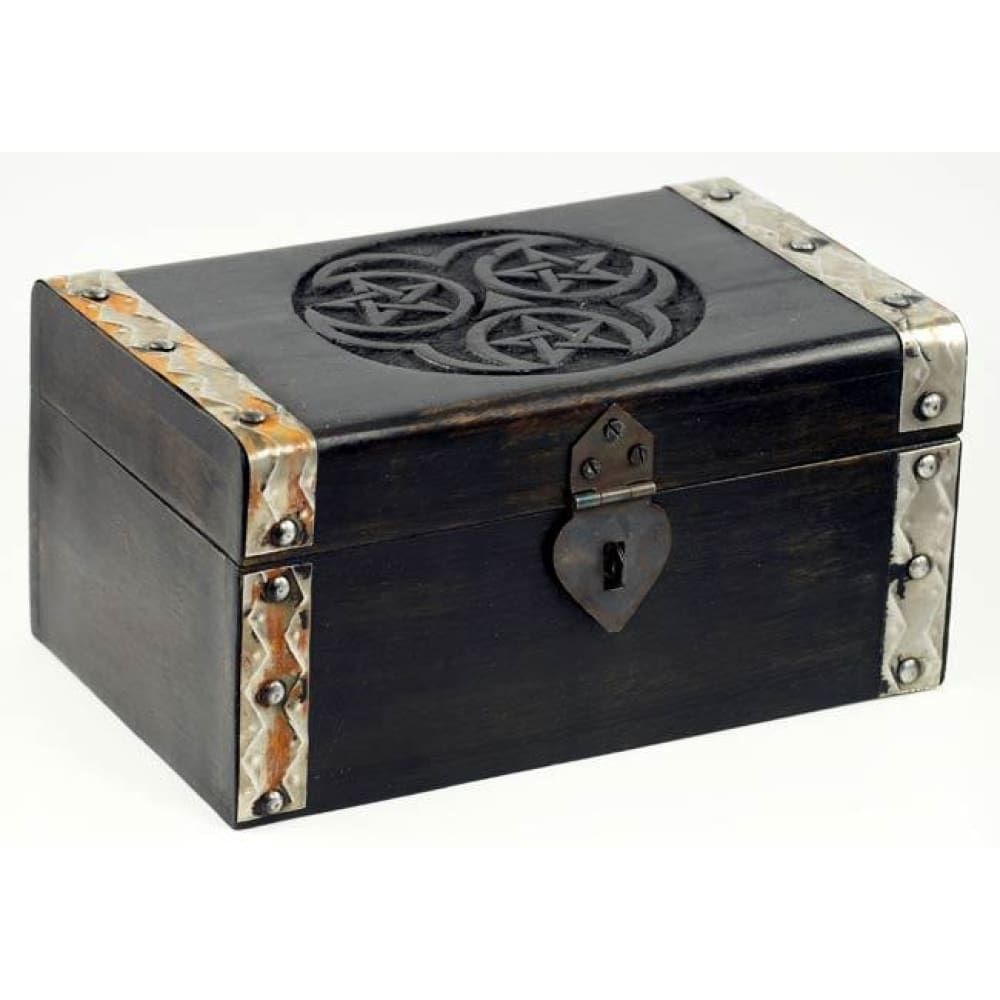 8&quot; Hecate Triple Pentagram Treasure Chest, SKU MW05, UPC 6016218759757
