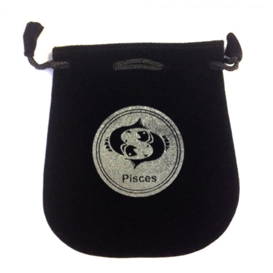 5&quot; Astrology Sign Velvet Bag - Pisces, SKU VZ-PI, UPC 6016006829846
