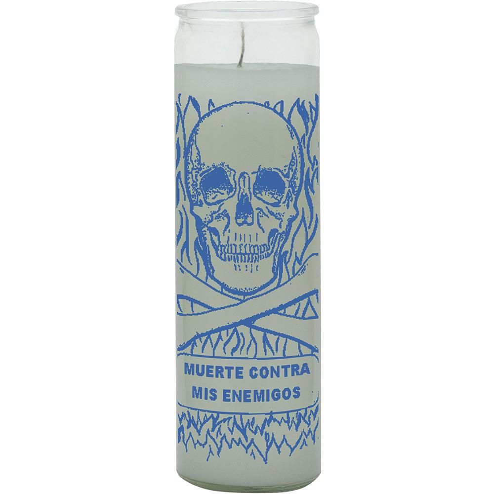 7 Day Glass Candle Protection from Enemies - White, SKU WP-575-718-03, UPC 6016204945935