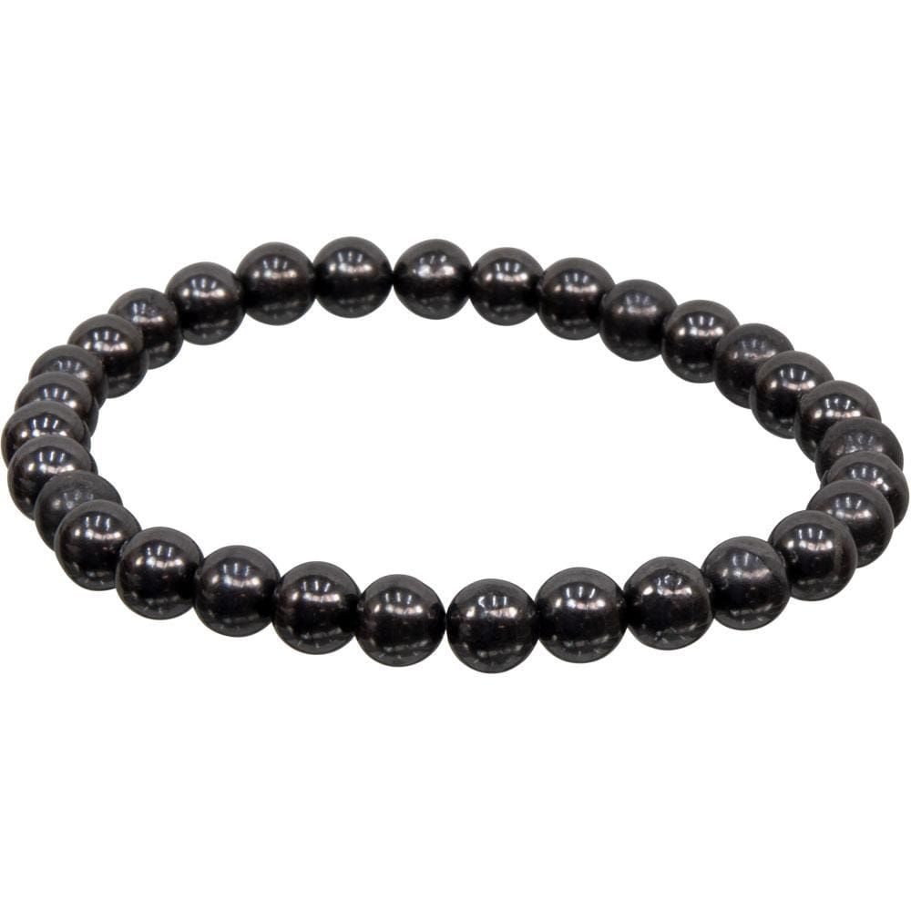 8 mm Elastic Bracelet Round Beads - Shungite, SKU KH-98545, UPC 6016244871836