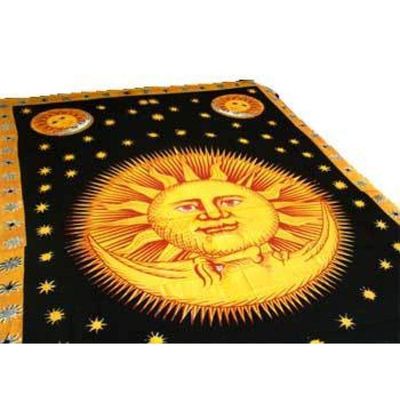 72&quot; x 108&quot; Sun God Gold Black Tapestry, SKU CPS-SG, UPC 6016210719797