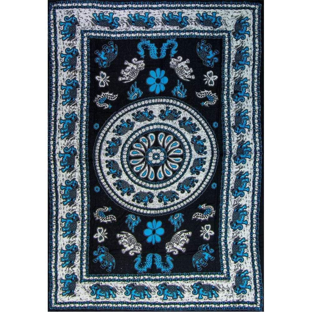 45&quot; x 62&quot; Rayon Sarong - Elephants Dance, SKU KH-59322, UPC 6016206591543