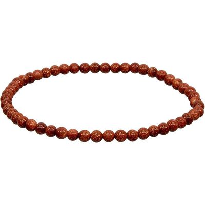 4 mm Elastic Bracelet Round Beads - Goldstone, SKU KH-98337, UPC 6016225899811