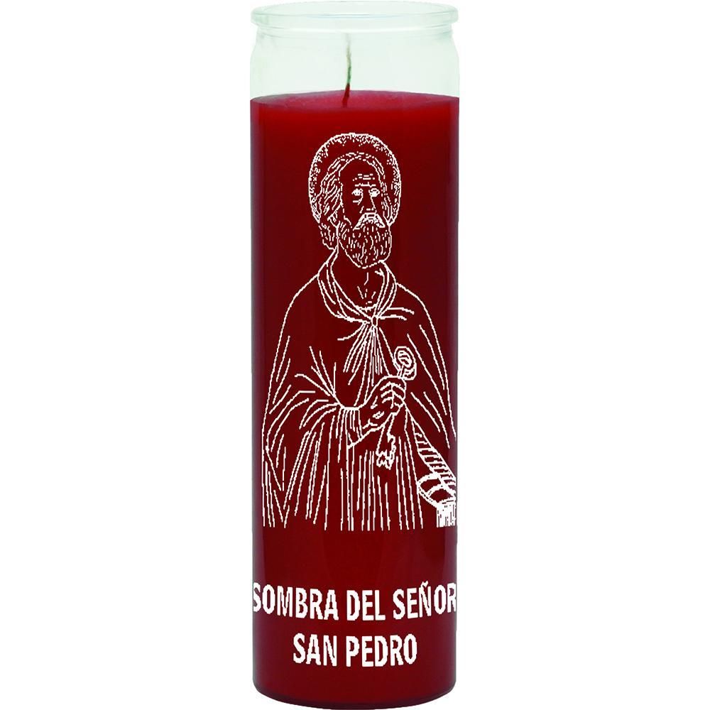 7 Day Glass Candle St. Peter Shadow - Red, SKU WP-575-811, UPC 6016211847871