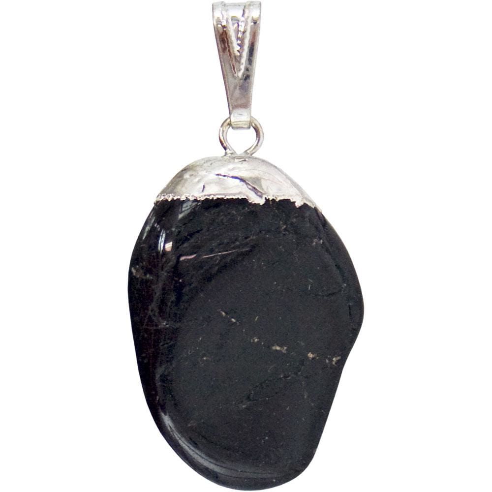Tumbled Stone Pendant - Black Tourmaline, SKU KH-98947, UPC 6016217346309