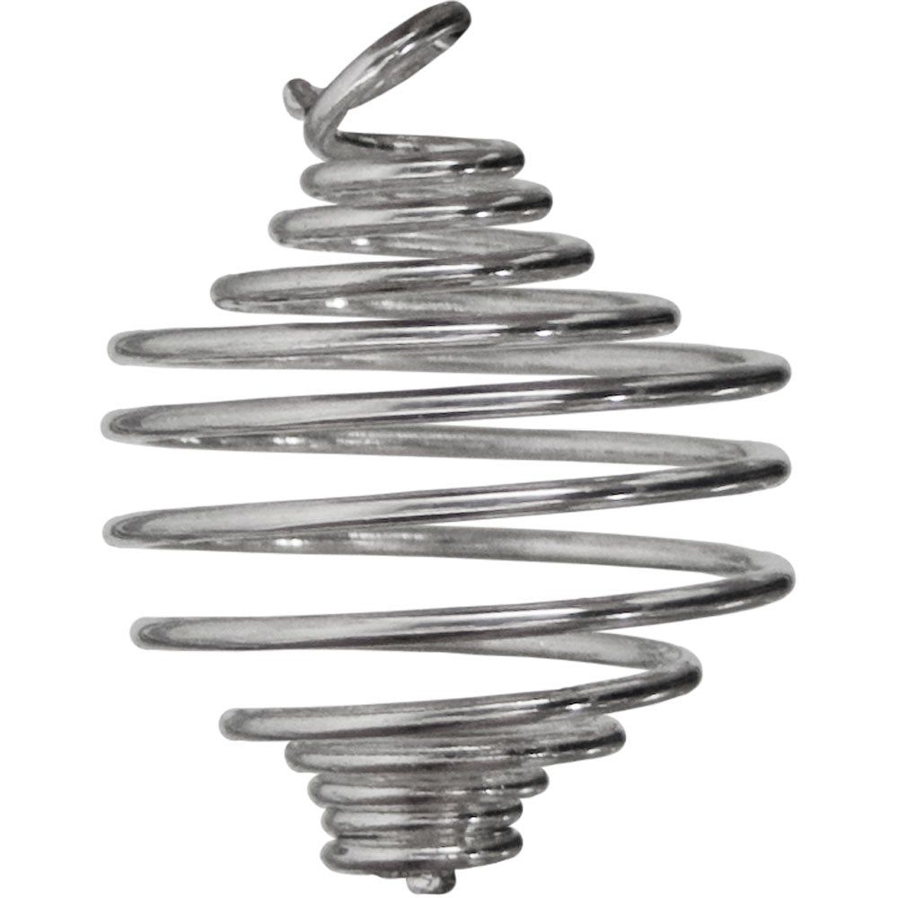1&quot; Silver Plated Cage Pendant for Tumbled Stones, SKU KH-98914-D6, UPC 6016203662604