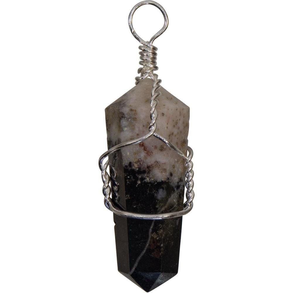 Wire Wrapped Point Pendant - Black Sardonyx, SKU KH-98720-D5, UPC 6016209136123