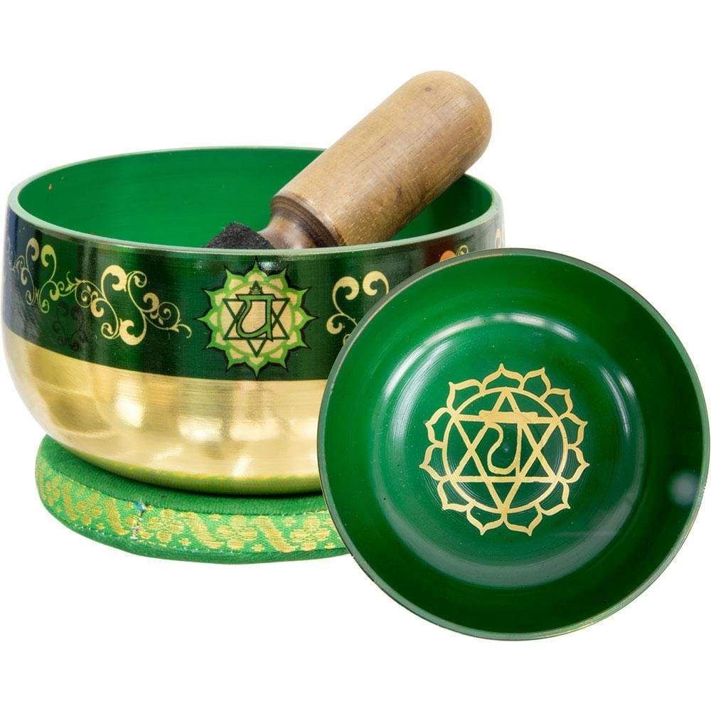 5&quot; Chakra Singing Bowl - Printed Heart, SKU KH-31525, UPC 6016212839820
