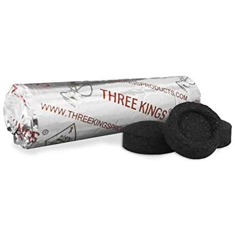 Three Kings 33 mm Charcoal (10 Tablets), SKU ccoal-TK33-1, UPC 6016004466487