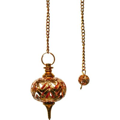 Metal Pendulum - Copper Jali, SKU KH-61393, UPC 6016220043059