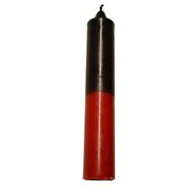 9&quot; Black / Red Jumbo Pillar Candle, SKU RM-9139, UPC 6016208267248